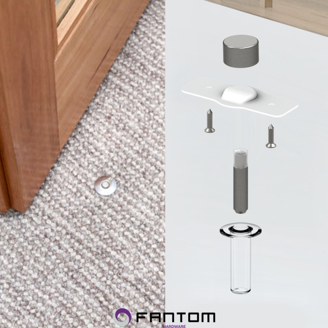 The Magnetic Doorstop before and after the installation